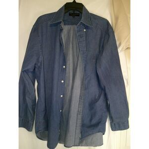 Vintage Tommy Hilfiger Golf Classic Denim Button-Down Shirt‎ Long Sleeve Medium